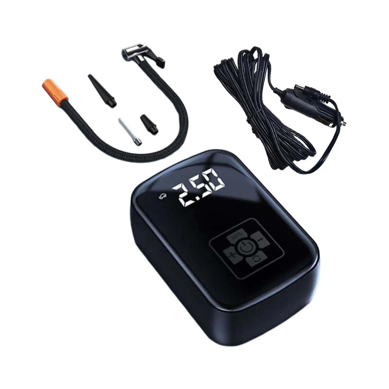 Portable Air Compressor LED Display 150W with Tire Pressure Gauge Mini Air Pump for Bicycle Bike Car Repair Basketball Ball
Portable Air Compressor LED Display 150W with Tire Pressure Gauge Mini Air Pump for Bicycle Bike Car Repair Basketball Ball