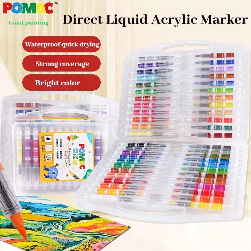 48Colors Direct Liquid Acrylic Paint Pens Brush Marker Pen for Artist Rock Painting Glass Ceramic Fabric Textile DIY Card Making
48Colors Direct Liquid Acrylic Paint Pens Brush Marker Pen for Artist Rock Painting Glass Ceramic Fabric Textile DIY Card Making