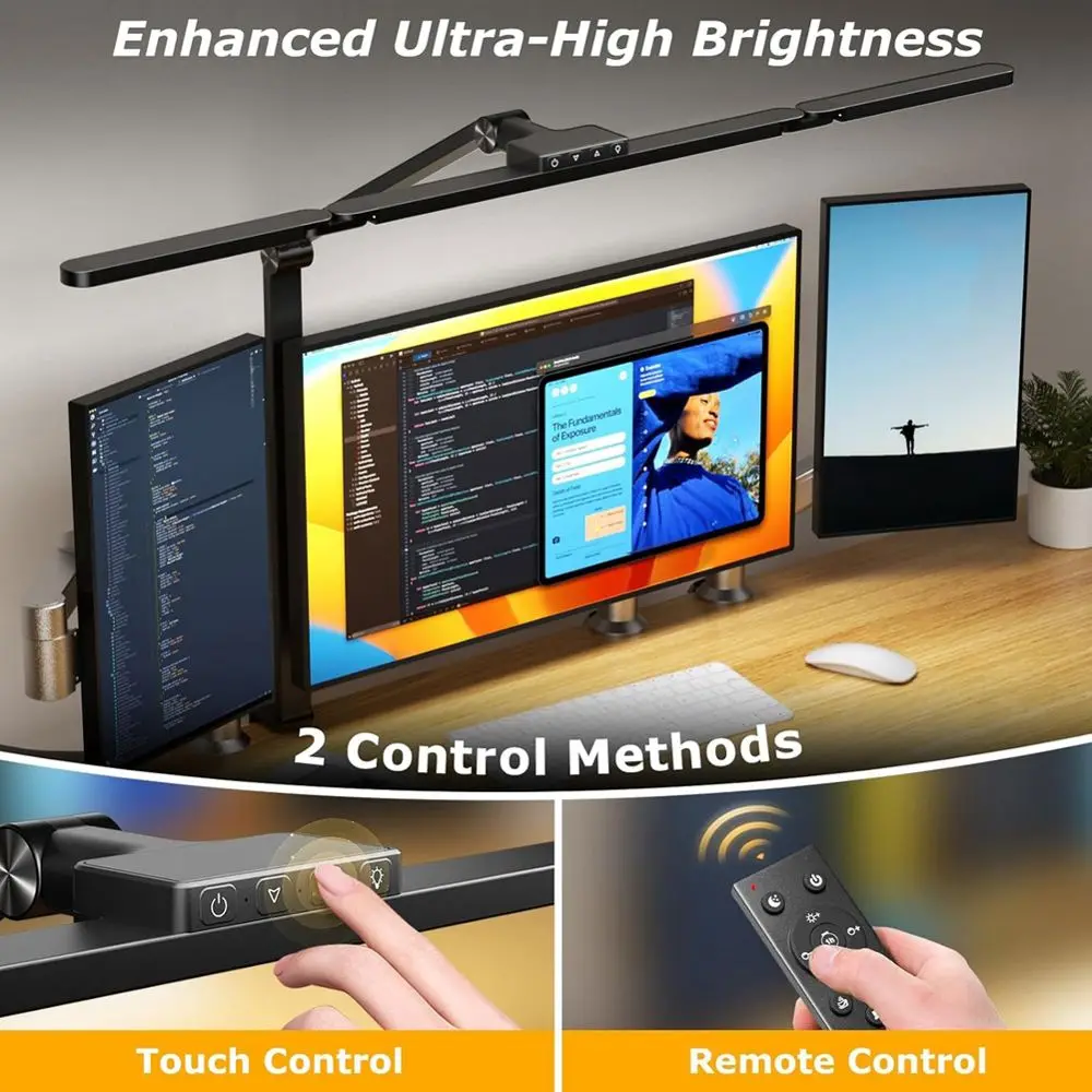 (A30I) LED Desk Lamp with Clamp, Architect Desk Lamp with Remote, 24W Ultra-Bright Desk Light with Stepless Dimming US Plug
(A30I) LED Desk Lamp with Clamp, Architect Desk Lamp with Remote, 24W Ultra-Bright Desk Light with Stepless Dimming US Plug