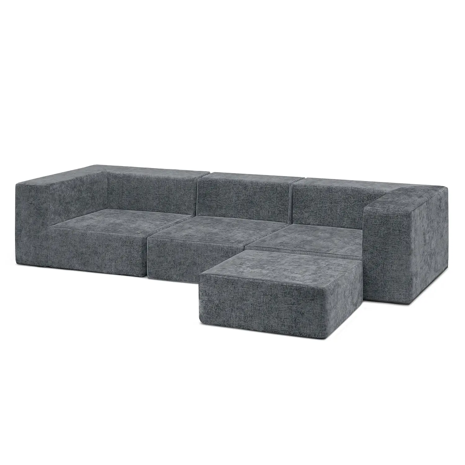 Children Cozee 4-Piece Sectional Sofa Set, 20"D x 20"W x 15.5"H, Grey
Children Cozee 4-Piece Sectional Sofa Set, 20"D x 20"W x 15.5"H, Grey