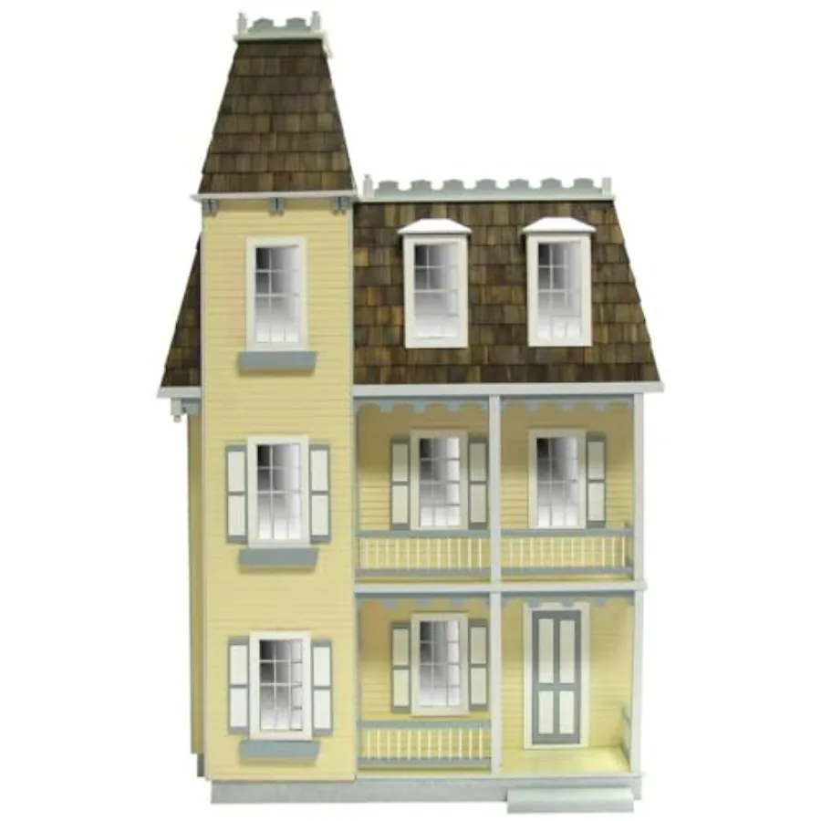 Victorian Alison Jr. Dollhouse Kit, 1:12 Scale, 3-Story with 6 Rooms, 24W x 16.5L x 38.5H inches
Victorian Alison Jr. Dollhouse Kit, 1:12 Scale, 3-Story with 6 Rooms, 24W x 16.5L x 38.5H inches