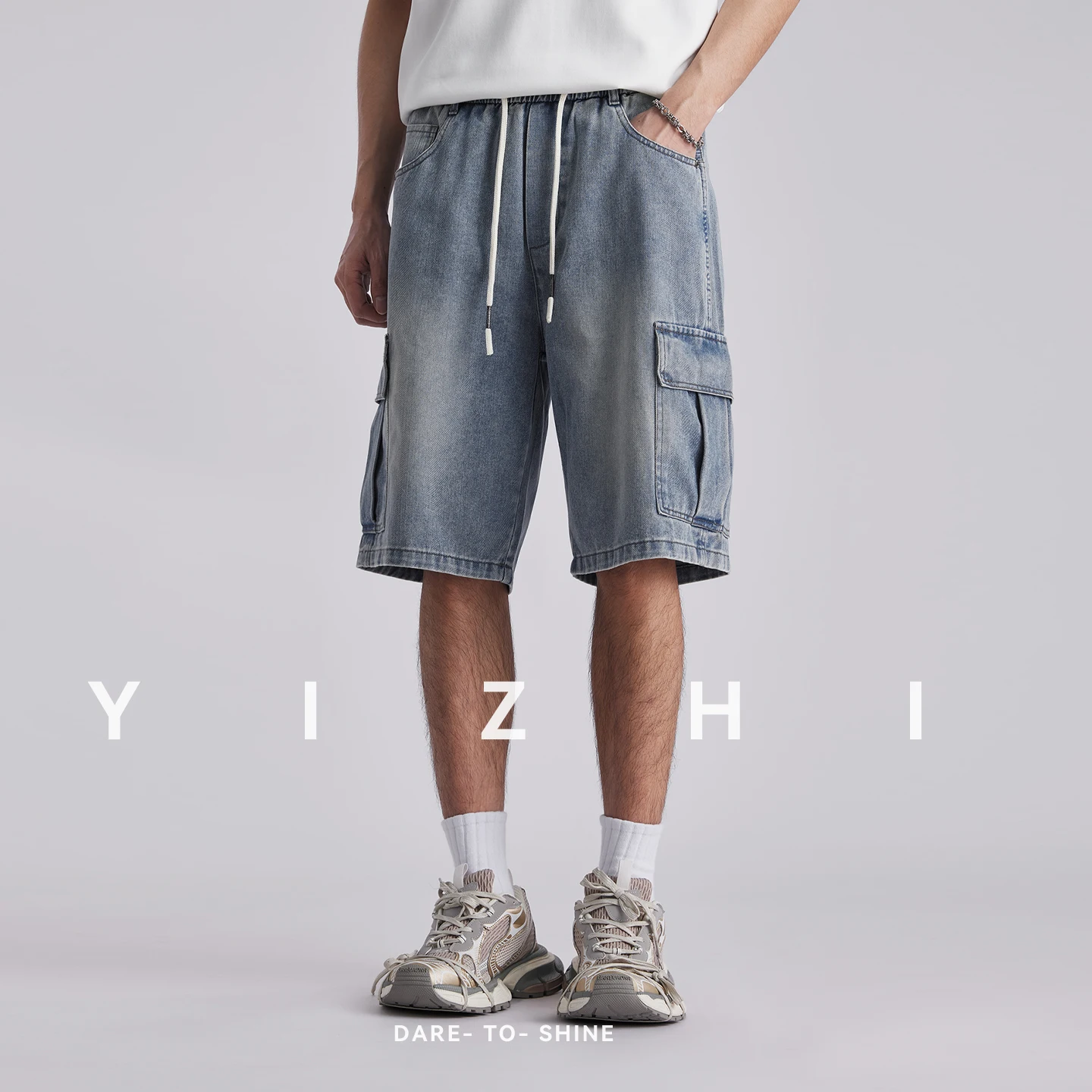 Fashion Men's American Vintage Washed Cargo Denim Shorts 2026 Summer Loose Multi-pocket Straight Wide Leg Five-point Pants
Fashion Men's American Vintage Washed Cargo Denim Shorts 2026 Summer Loose Multi-pocket Straight Wide Leg Five-point Pants
