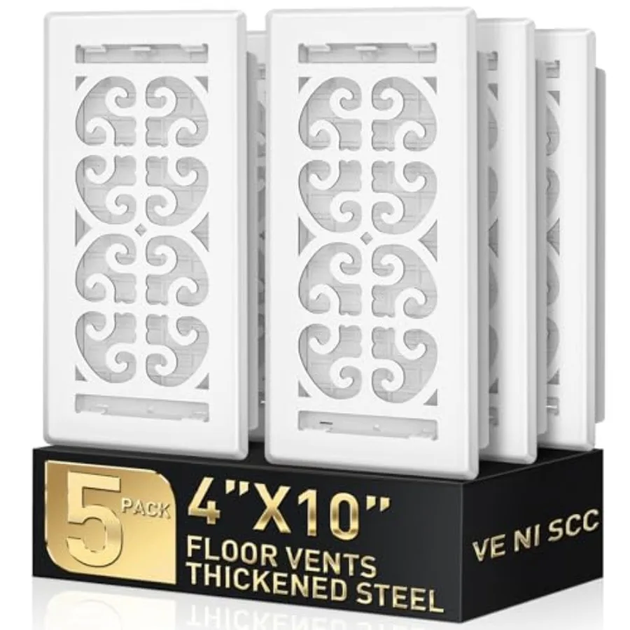 Floor Register Vent Cover Heavy Duty Walkable Floor Vent Covers for Home Floor and Wall - Decorative Thicker Metal HVAC Floor V
Floor Register Vent Cover Heavy Duty Walkable Floor Vent Covers for Home Floor and Wall - Decorative Thicker Metal HVAC Floor V