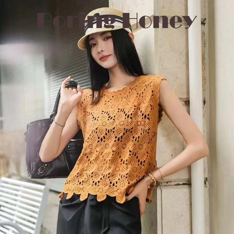 Boring Honey High-End Beading Sequined Design Short Sleeveless Vest Top Women Summer Chic Celebrity Style Blouse All-Match Top
Boring Honey High-End Beading Sequined Design Short Sleeveless Vest Top Women Summer Chic Celebrity Style Blouse All-Match Top