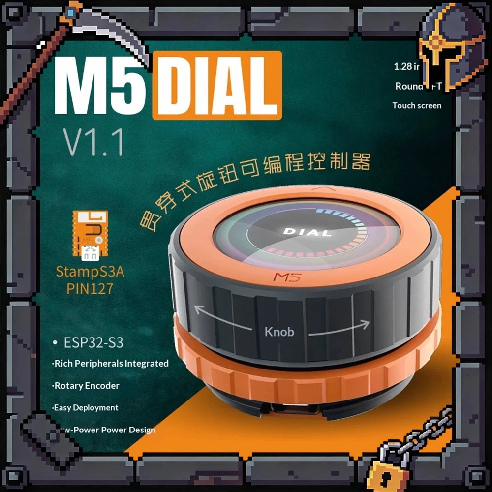 M5Stack M5 Dial v1.1 Knob Programmable Controller Convenient Deployment Rich Peripheral Integration Capacitive Touch Screen
M5Stack M5 Dial v1.1 Knob Programmable Controller Convenient Deployment Rich Peripheral Integration Capacitive Touch Screen