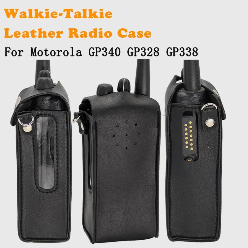 Two Way Radio Leather Protective Sleeve Shoulder Bag Soft Case Cover for Motorola GP328 GP340 GP338 PTX760 Walkie Talkie
Two Way Radio Leather Protective Sleeve Shoulder Bag Soft Case Cover for Motorola GP328 GP340 GP338 PTX760 Walkie Talkie