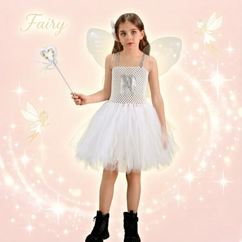 Fairy Elf Angel Tutu Dress Tulle Puffy Skirt Halloween Cosplay Costume Party Stage Performance Fancy Dress Outfit with Wing
Fairy Elf Angel Tutu Dress Tulle Puffy Skirt Halloween Cosplay Costume Party Stage Performance Fancy Dress Outfit with Wing