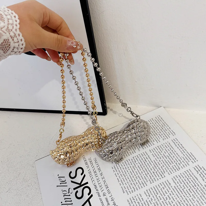 2025 Trendy Peanut Crossbody Bag for Women, Minimalist Metal Chain Mini Bucket Purse, Unique Casual Shoulder Bag
2025 Trendy Peanut Crossbody Bag for Women, Minimalist Metal Chain Mini Bucket Purse, Unique Casual Shoulder Bag