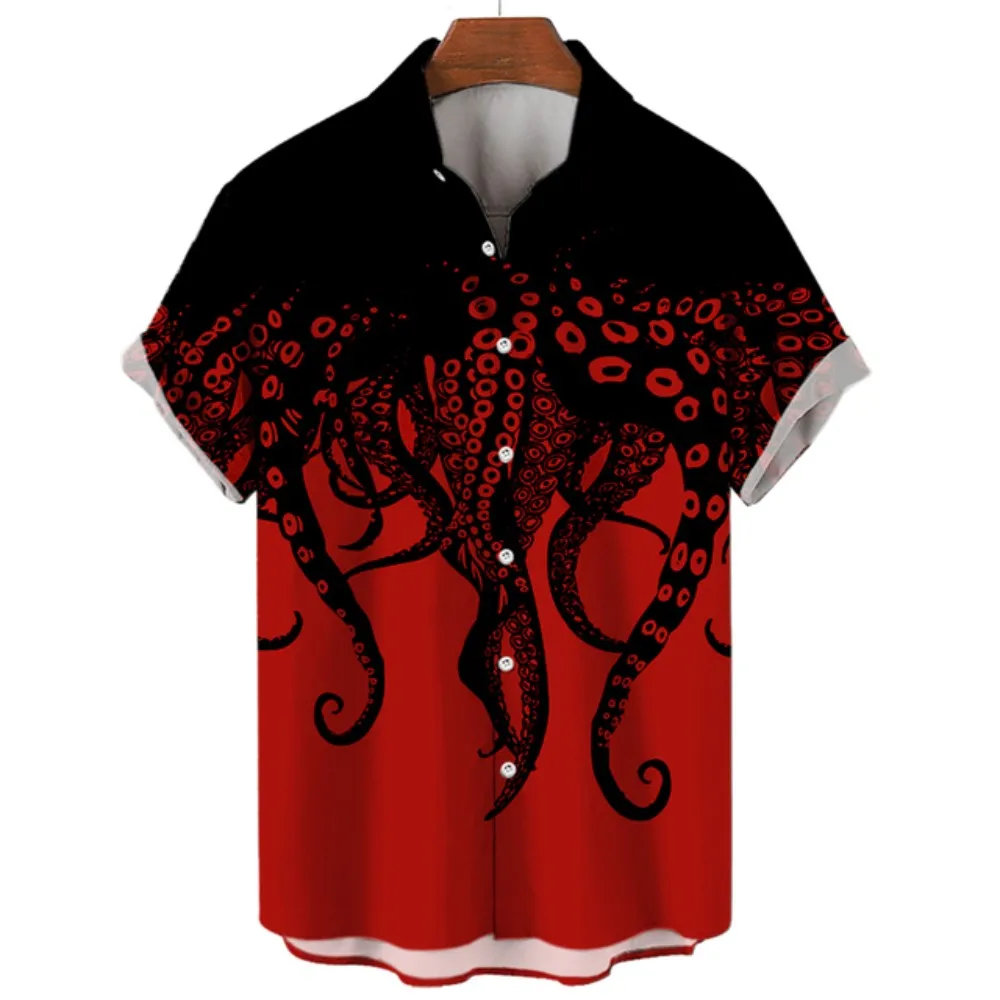 Men's Summer Hawaii Short Sleeve Oversized Shirt 3D Printed Octopus Pattern Casual Top Loose and Fashionable New Style
Men's Summer Hawaii Short Sleeve Oversized Shirt 3D Printed Octopus Pattern Casual Top Loose and Fashionable New Style
