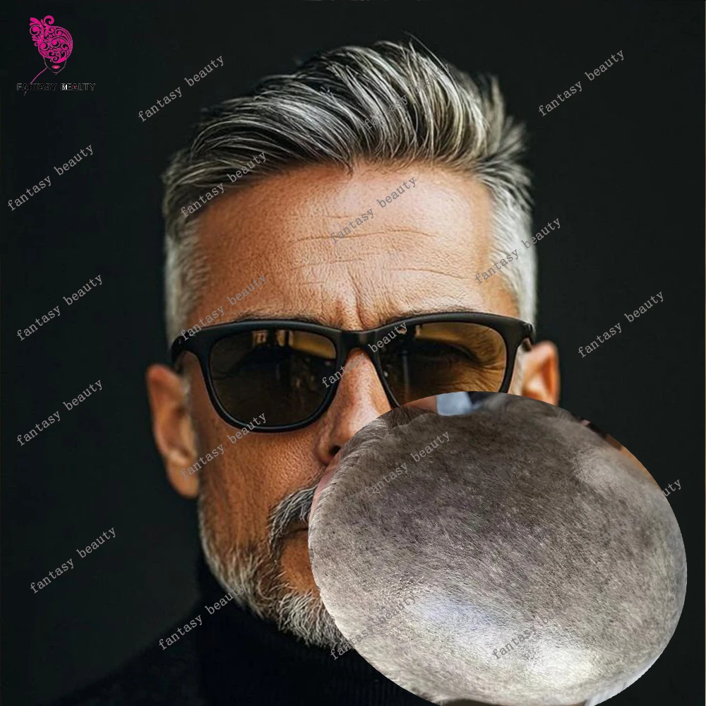 1B65 Grey Men Human Hair Long LastProsthesi Capillar Durable 0.12mm Injected Natural Hairline Dark Brown #4 #6 30mm Wavy Toupee
1B65 Grey Men Human Hair Long LastProsthesi Capillar Durable 0.12mm Injected Natural Hairline Dark Brown #4 #6 30mm Wavy Toupee