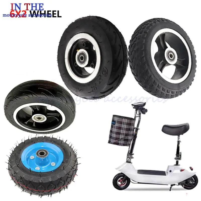 6X2 Pneumatic Wheel Tyre 6*2 Inner Tube Outer Tyre with Alloy Hub for Electric Scooter Wheel Chair Truck Electric Scooter F0
6X2 Pneumatic Wheel Tyre 6*2 Inner Tube Outer Tyre with Alloy Hub for Electric Scooter Wheel Chair Truck Electric Scooter F0
