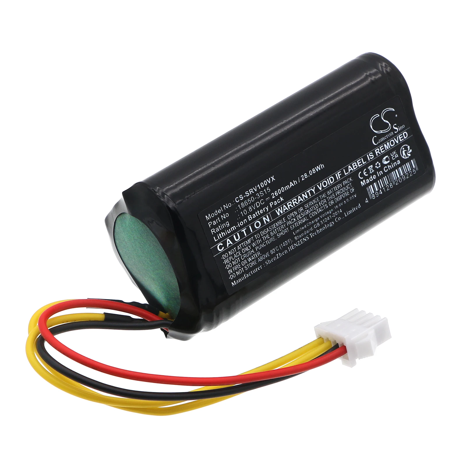 CS Replacement Battery For Sencor SRV 1000, SRV 1000SL 18650-3S15, 3INR19/66, ML:18650-3815, ML
CS Replacement Battery For Sencor SRV 1000, SRV 1000SL 18650-3S15, 3INR19/66, ML:18650-3815, ML