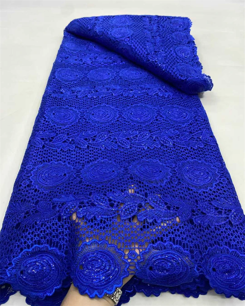 High Quality African Nigerian With Tulle Sewing Lace Fabric Guipure Embroidery Dresses
High Quality African Nigerian With Tulle Sewing Lace Fabric Guipure Embroidery Dresses