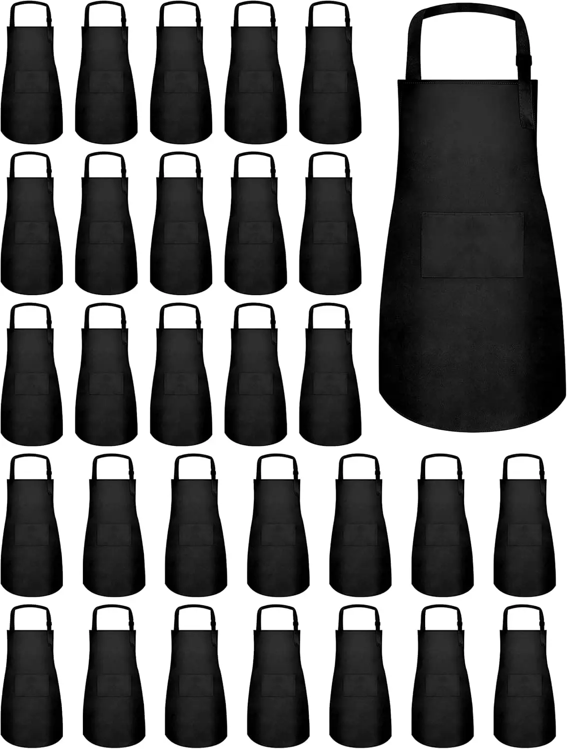 Набор из 30 детских фартуков с карманами, регулируемые, для девочек, для рисования, кухни, готовки, выпечки (черные, размер L)
Набор из 30 детских фартуков с карманами, регулируемые, для девочек, для рисования, кухни, готовки, выпечки (черные, размер L)