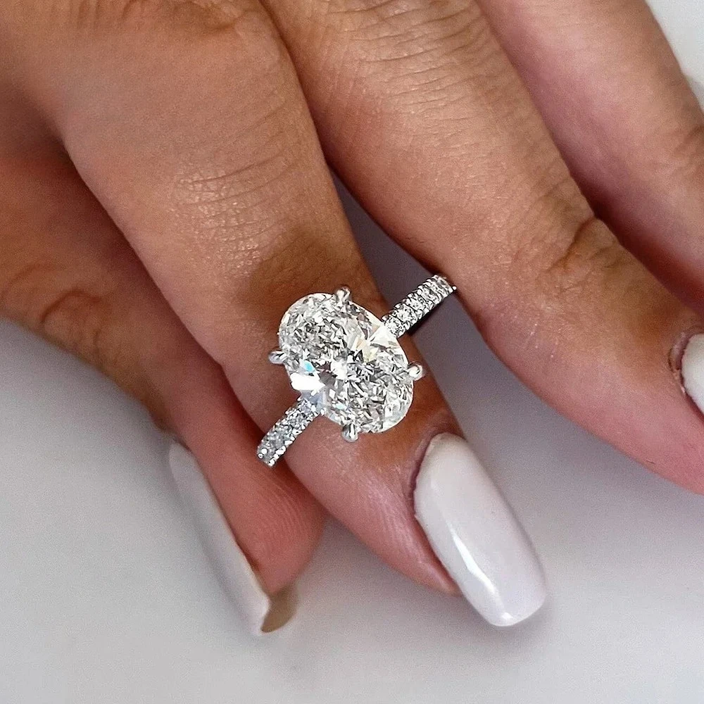 Oval Cut Moissanite Engagement Ring for Women S925 Silver1/2/3/4Carat Hidden Halo Diamond Wedding Rings with Certificates
Oval Cut Moissanite Engagement Ring for Women S925 Silver1/2/3/4Carat Hidden Halo Diamond Wedding Rings with Certificates