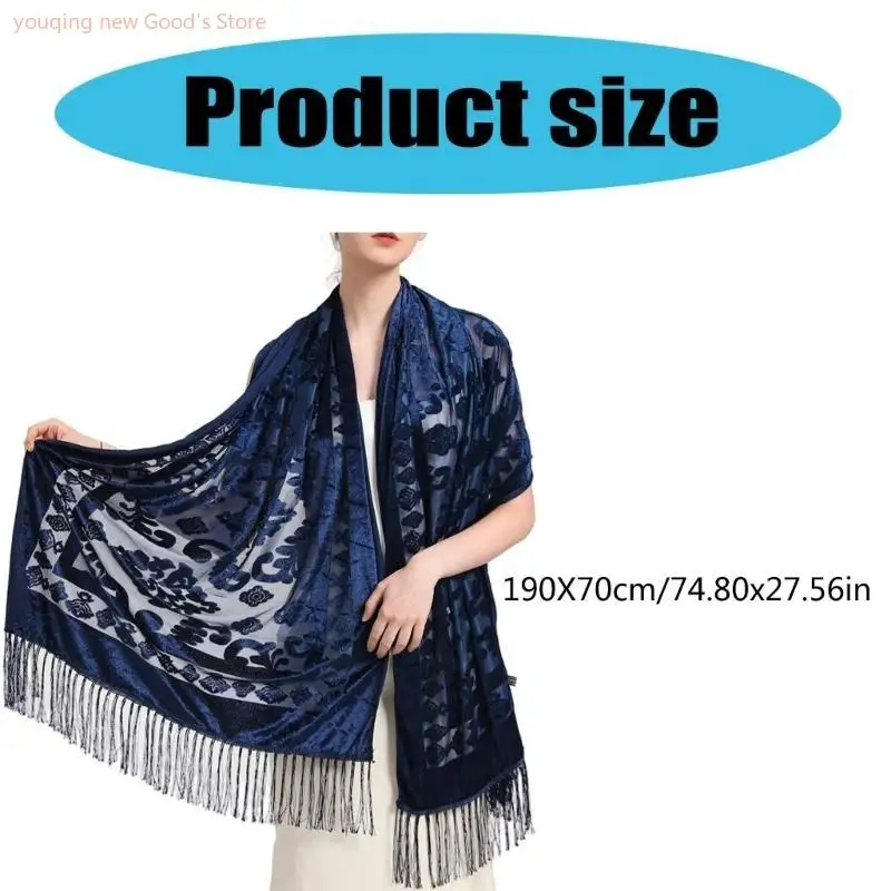 49ME Ethic Women's Shawl Long Tassels Shoulder Wrap Comfortable Formal Event Scarf for Weddings and Evening Parties
49ME Ethic Women's Shawl Long Tassels Shoulder Wrap Comfortable Formal Event Scarf for Weddings and Evening Parties