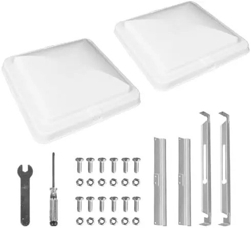 Jack Boss 2-Pack 14" RV Roof Vent Covers - White Replacement Lid for Camper, Trailer, Motorhome
Jack Boss 2-Pack 14" RV Roof Vent Covers - White Replacement Lid for Camper, Trailer, Motorhome