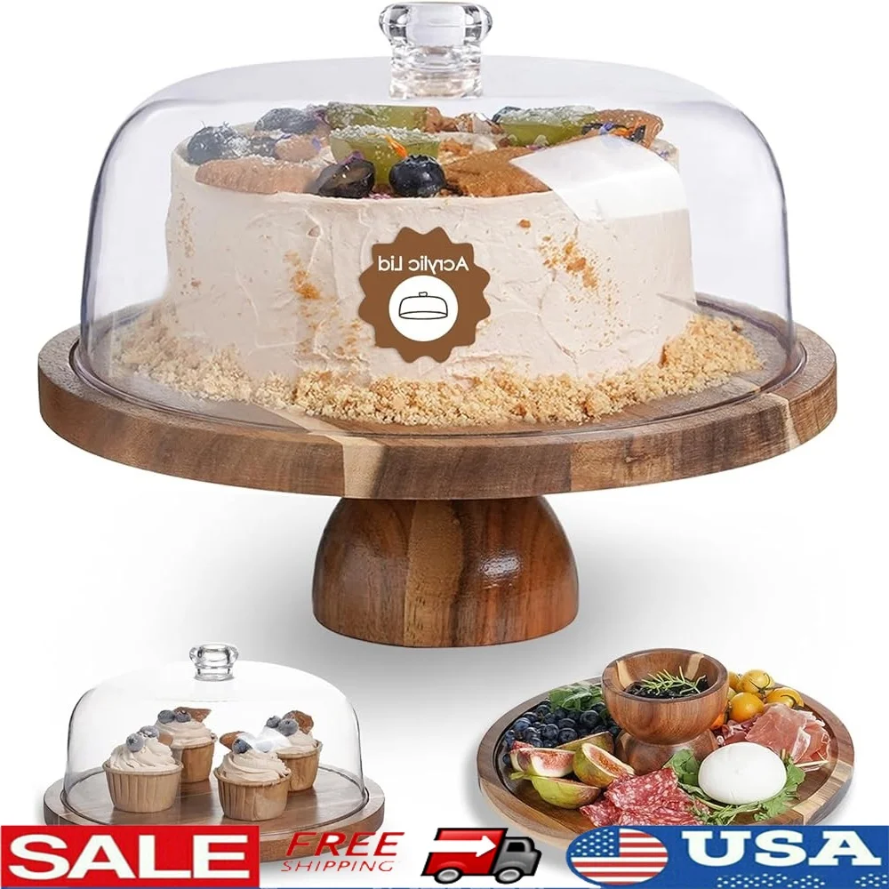 Acacia Wood Cake Stand with Acrylic Lid Multi-Functional Dessert Display Charcuterie Board Centerpiece Parties Weddings Events
Acacia Wood Cake Stand with Acrylic Lid Multi-Functional Dessert Display Charcuterie Board Centerpiece Parties Weddings Events