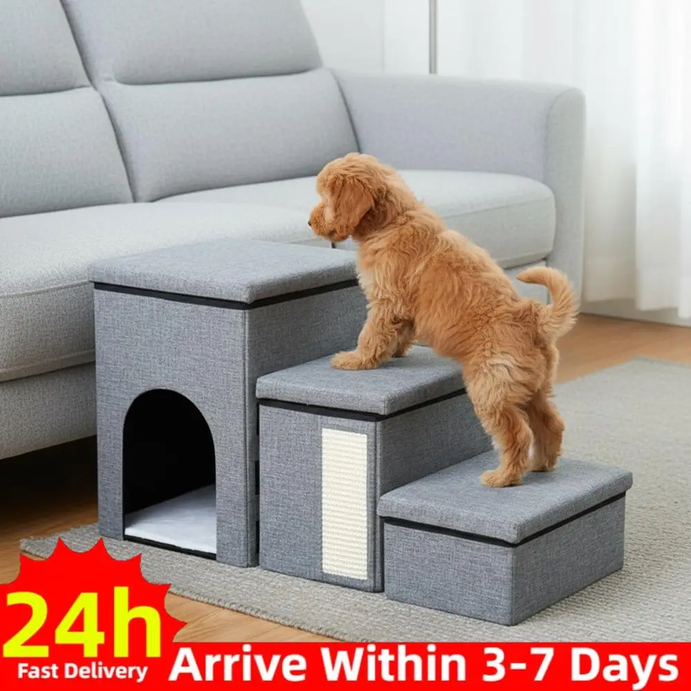 3 Levels Step Foldable Pet Stairs Multi-Purpose Multifunctional Cat Bed Wear Resist Removable Storage Organizer for All Seasons
3 Levels Step Foldable Pet Stairs Multi-Purpose Multifunctional Cat Bed Wear Resist Removable Storage Organizer for All Seasons