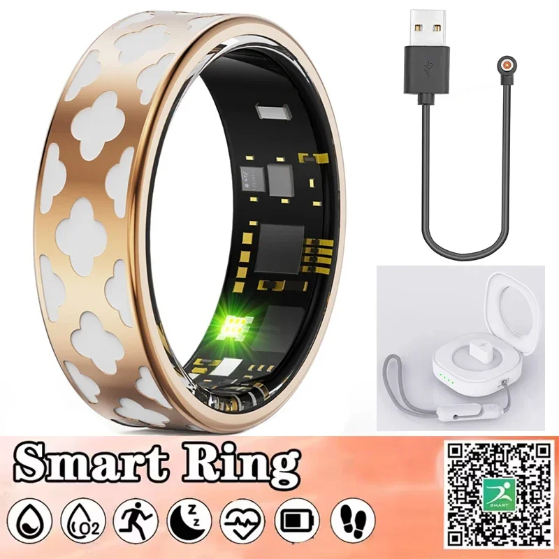 Smart Rings with Charging Case Heart Rate/Blood Oxygen/Sleep Health Monitor Sports Tracking Ring 5ATM Photo Remote Control
Smart Rings with Charging Case Heart Rate/Blood Oxygen/Sleep Health Monitor Sports Tracking Ring 5ATM Photo Remote Control