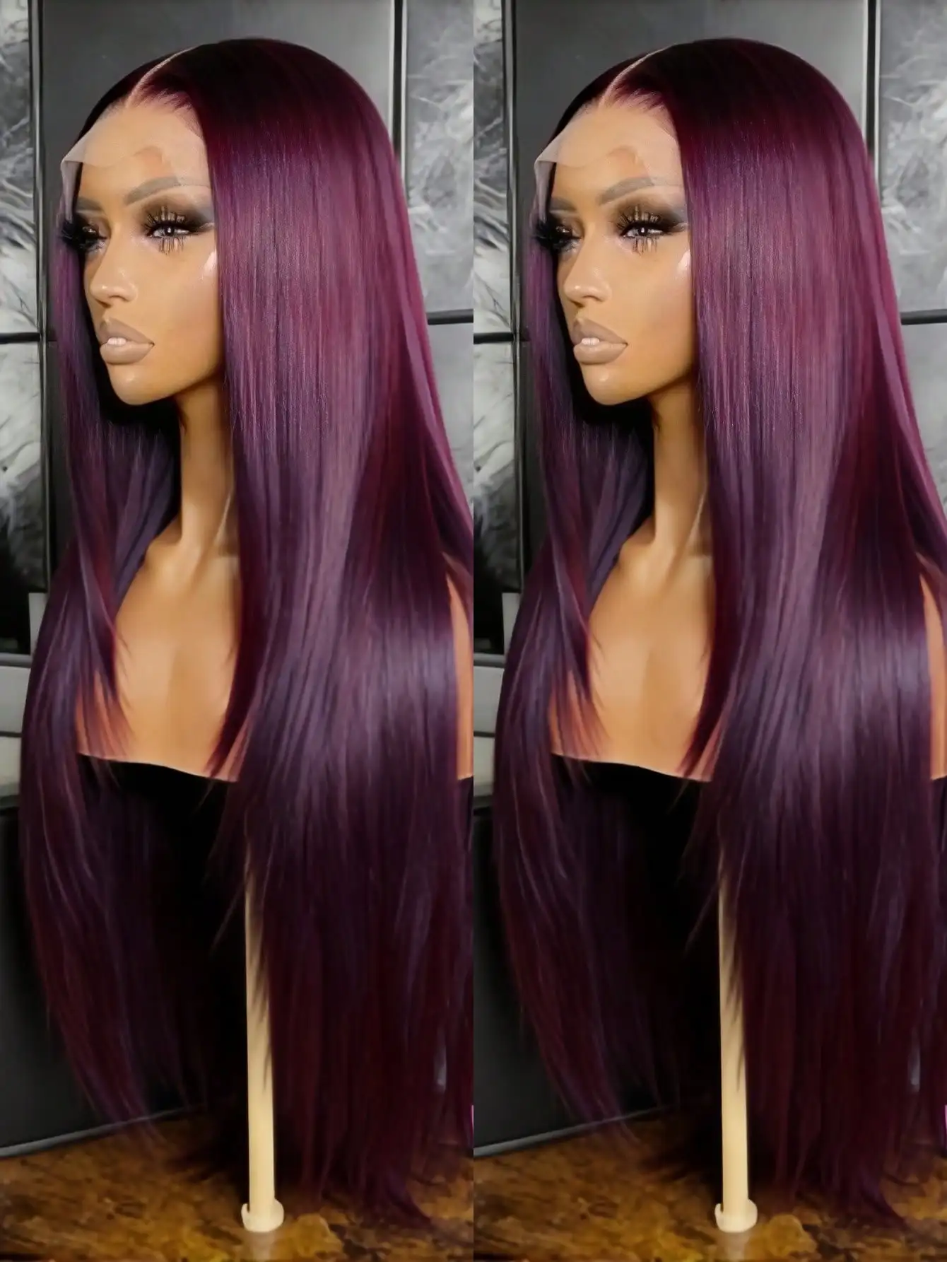 Purple Straight Lace Frontal Wigs 13x4 HD Lace Front Wigs Human Hair Pre Plucked Glueless Human Hair Wig 200% Density for Women
Purple Straight Lace Frontal Wigs 13x4 HD Lace Front Wigs Human Hair Pre Plucked Glueless Human Hair Wig 200% Density for Women