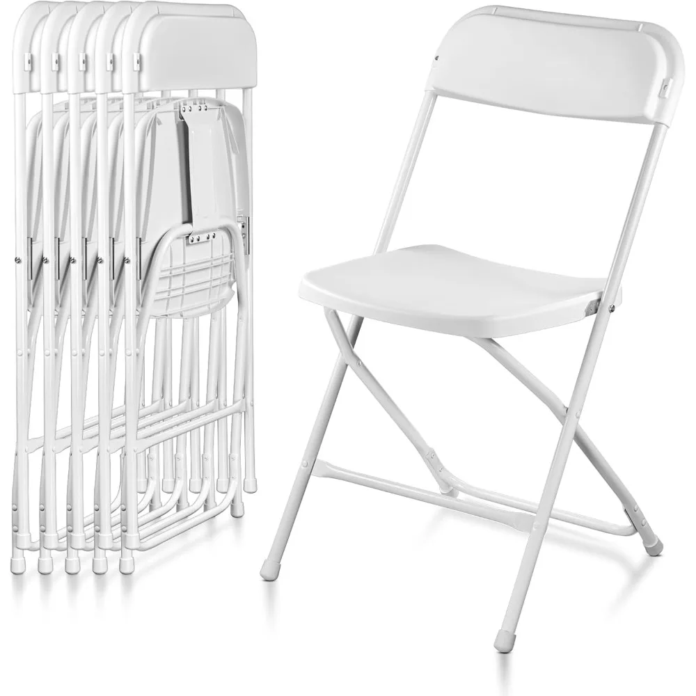 6 Pack White Plastic Folding Chairs, Indoor Outdoor Portable Stackable Commercial Seat with Steel Frame 350lb (White, 6)
6 Pack White Plastic Folding Chairs, Indoor Outdoor Portable Stackable Commercial Seat with Steel Frame 350lb (White, 6)