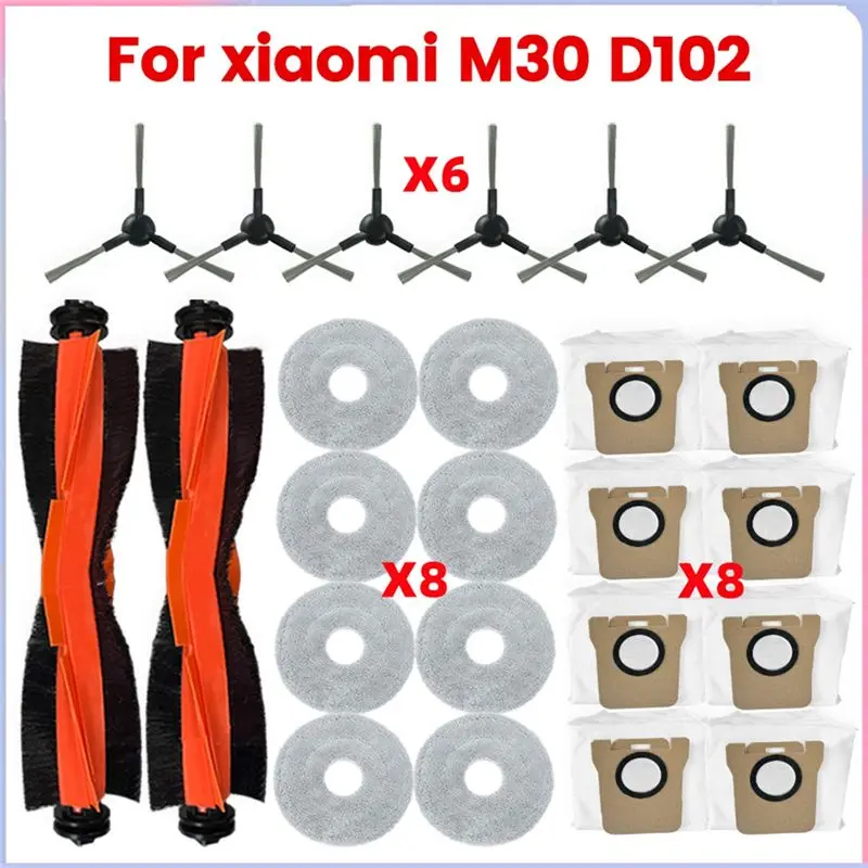 Запасные части ABGE для пылесоса Xiaomi Mijia M30 D102: основная щетка, боковая щетка, HEPA-фильтр, салфетка для влажной уборки, мешки для сбора пыли, аксессуары
Запасные части ABGE для пылесоса Xiaomi Mijia M30 D102: основная щетка, боковая щетка, HEPA-фильтр, салфетка для влажной уборки, мешки для сбора пыли, аксессуары