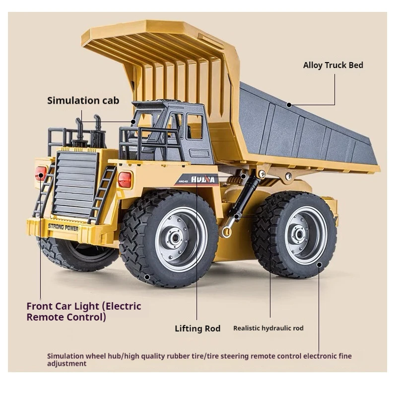Hui Na 1533 1:18 Remote-Controlled Dump Truck Nine Channel Construction Vehicle With Soil Pulling And Tipping Bucket Truck Toys
Hui Na 1533 1:18 Remote-Controlled Dump Truck Nine Channel Construction Vehicle With Soil Pulling And Tipping Bucket Truck Toys