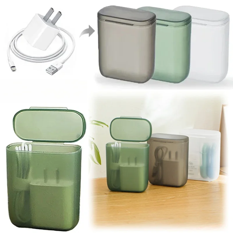 Desktop Data Cable Storage Box Dustproof With Cover Mobile Phone Charger Box Transparent Cable Wire Container Box in Office Home
Desktop Data Cable Storage Box Dustproof With Cover Mobile Phone Charger Box Transparent Cable Wire Container Box in Office Home
