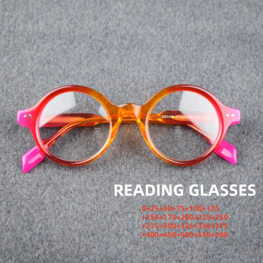 Vintage Handmade Acetate Reading Glasses Men Prescription Glasses Women Brand Eyewear
Vintage Handmade Acetate Reading Glasses Men Prescription Glasses Women Brand Eyewear