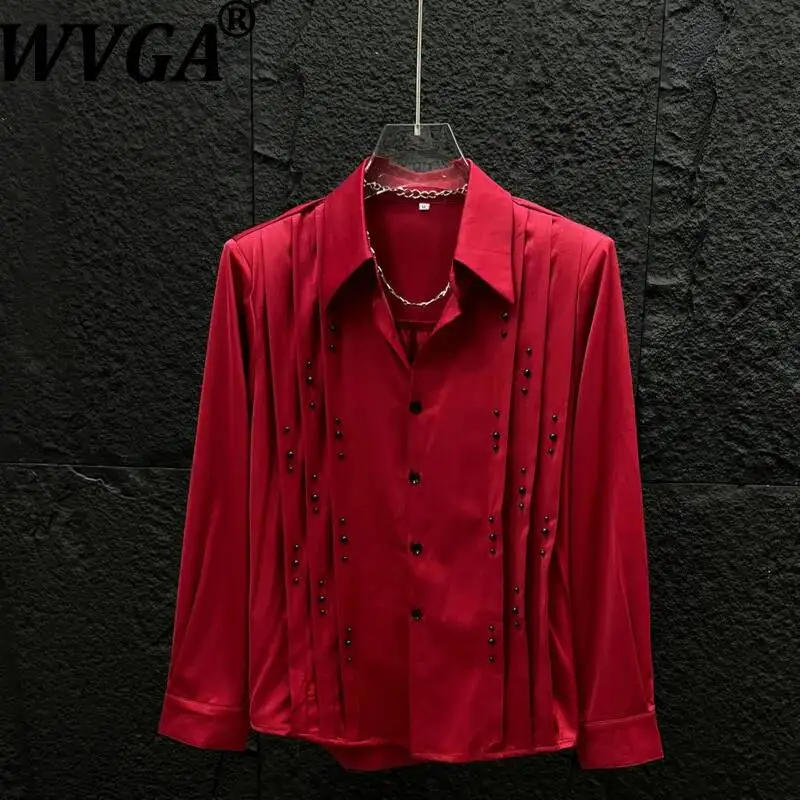 WVGA Spring Summer Man High-end Pleated Beaded Long Sleeve Shirts Niche Chic Casual Shoulder Padded Turn-Down Collar Tops W22610
WVGA Spring Summer Man High-end Pleated Beaded Long Sleeve Shirts Niche Chic Casual Shoulder Padded Turn-Down Collar Tops W22610