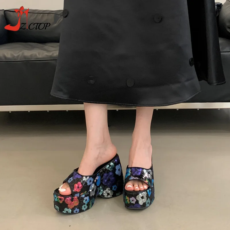 Summer Platform Sandals Chunky Heeled Slippers Women Fashion Open Toe Super High Heels Wedges Pumps Slip On Ladies Shoes
Summer Platform Sandals Chunky Heeled Slippers Women Fashion Open Toe Super High Heels Wedges Pumps Slip On Ladies Shoes