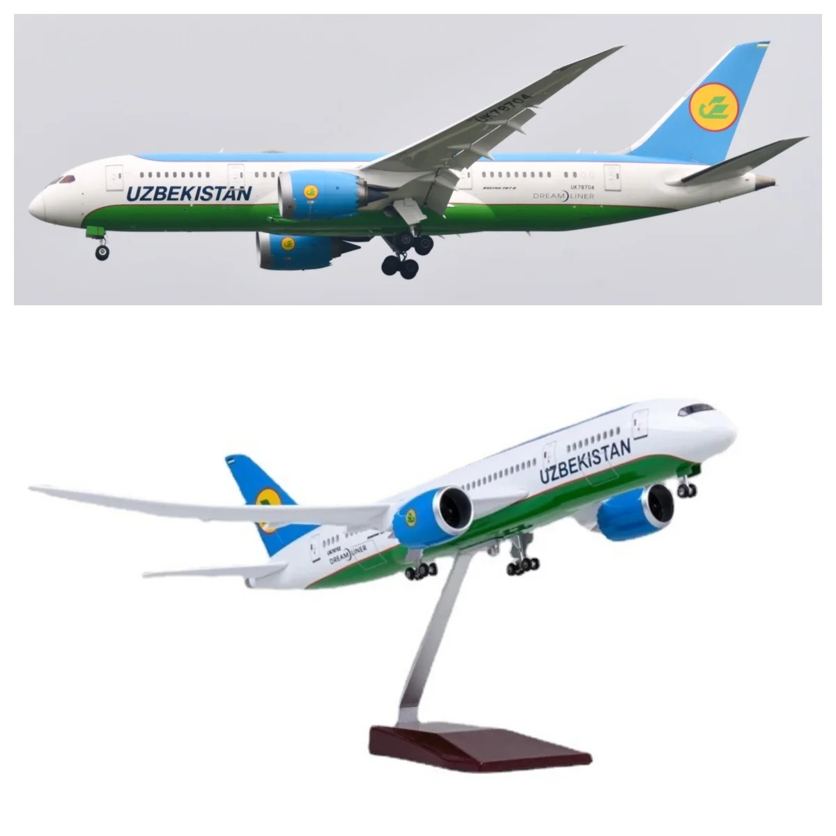 Airplane Model 1/130 UZBEKISTAN Airways 787 B787 Dreamliner Aircraft With Light &Wheels Plastic Model Souvenir Plane Toy gift
Airplane Model 1/130 UZBEKISTAN Airways 787 B787 Dreamliner Aircraft With Light &Wheels Plastic Model Souvenir Plane Toy gift