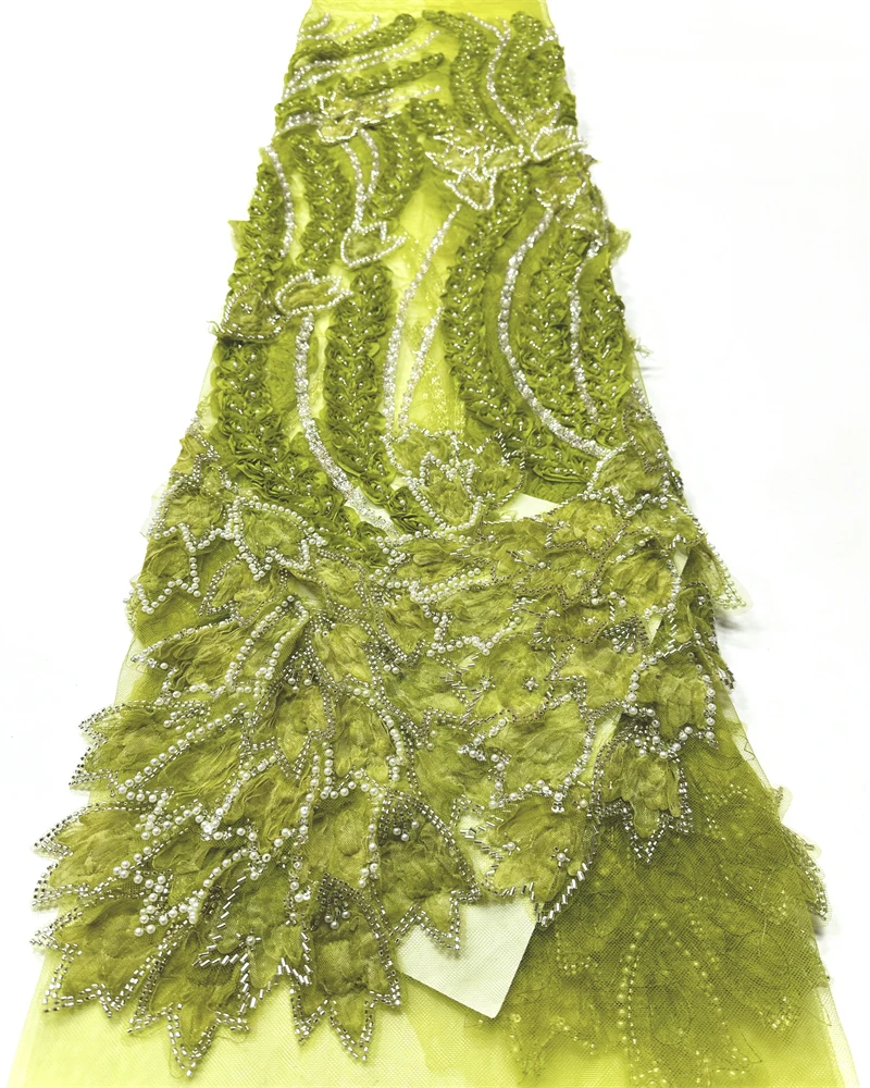 Luxury 3D Flower Embroidery Lace Fabric with Beaded Sequins for Bridal Wedding Dresses Sewing Material in Africa Nigeria
Luxury 3D Flower Embroidery Lace Fabric with Beaded Sequins for Bridal Wedding Dresses Sewing Material in Africa Nigeria