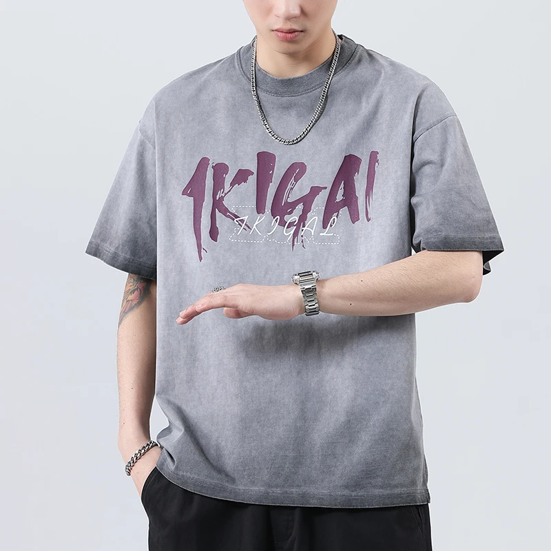 T9913 American T short-sleeved high-quality tide brand personality loose casual fashion trend versatile men's letters printing
T9913 American T short-sleeved high-quality tide brand personality loose casual fashion trend versatile men's letters printing