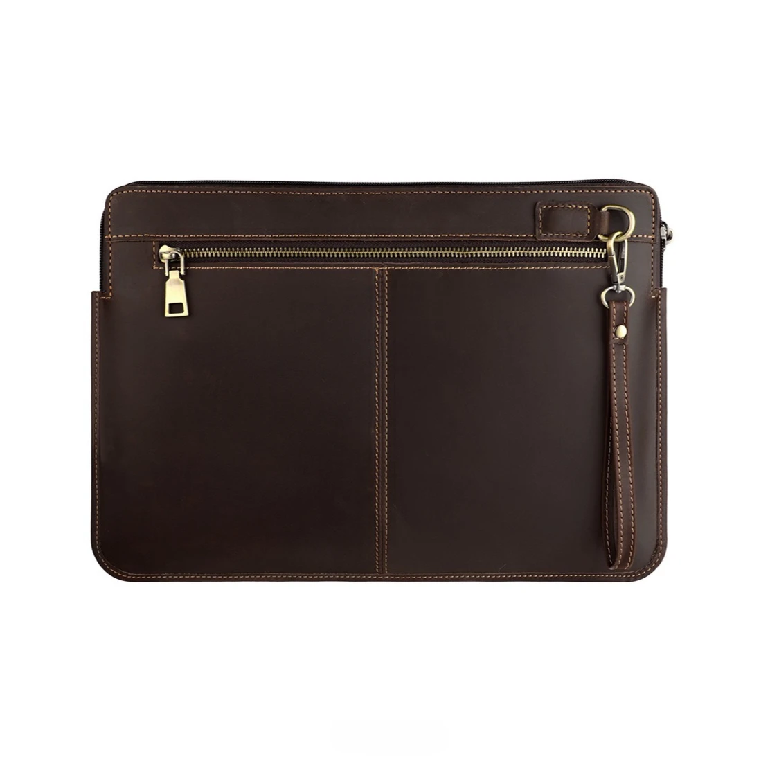 Multi-Use Leather Laptop Portfolio - Slim Protective Sleeve with Wrist Strap, Case for Laptops, Documents & Everyday Carry
Multi-Use Leather Laptop Portfolio - Slim Protective Sleeve with Wrist Strap, Case for Laptops, Documents & Everyday Carry