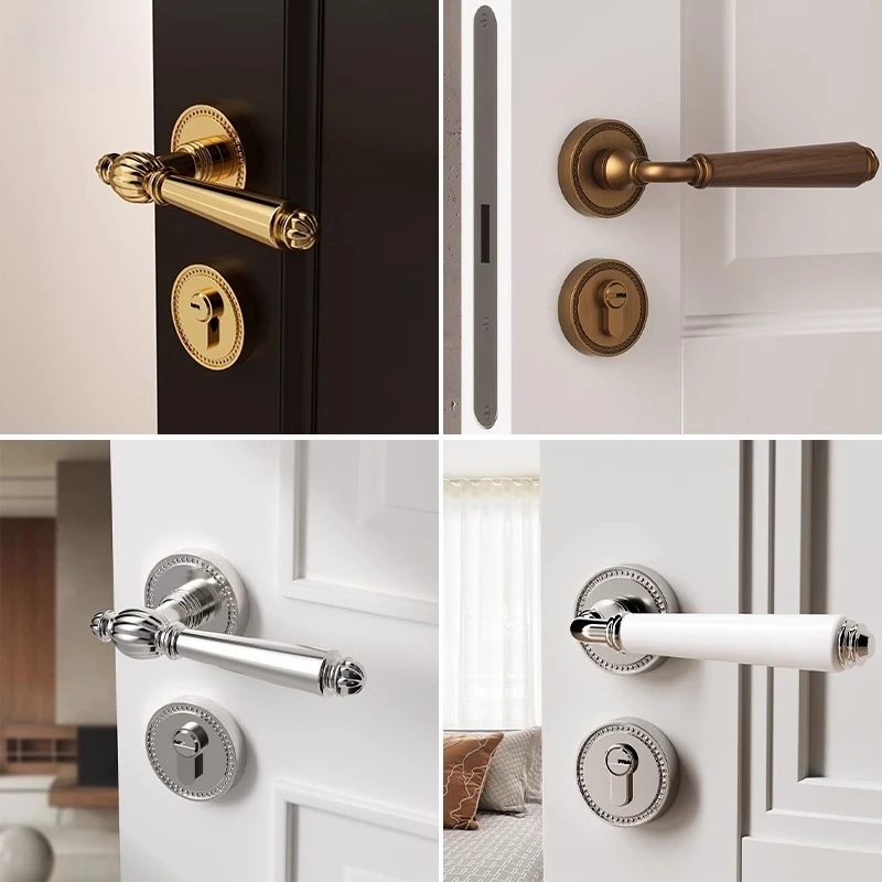 French Door Lock Indoor Bedroom Door Lock Gold Split Magnetic Silent Room Walnut Door Handle
French Door Lock Indoor Bedroom Door Lock Gold Split Magnetic Silent Room Walnut Door Handle