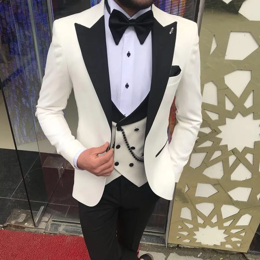 2022 Latest Coat Pant Design Ivory Suits For Wedding Men Formal Blazer 3 Piece Groom Jacket Slim Fashion Best Man Costume Made
2022 Latest Coat Pant Design Ivory Suits For Wedding Men Formal Blazer 3 Piece Groom Jacket Slim Fashion Best Man Costume Made