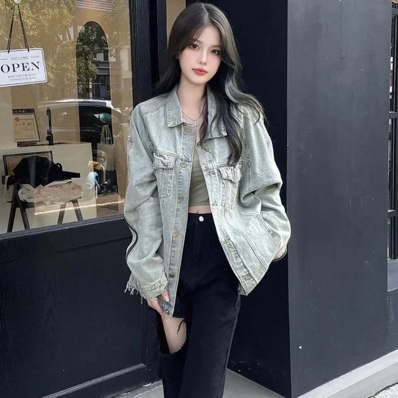 Vintage Long Sleeve Denim Jacket for Women 2025 New Arrivals Youthful Clothes Outdoor Cowboy Coat Woman Clothing Novelties In
Vintage Long Sleeve Denim Jacket for Women 2025 New Arrivals Youthful Clothes Outdoor Cowboy Coat Woman Clothing Novelties In