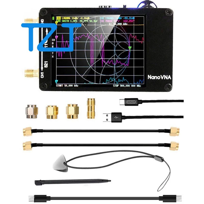 TZT Portable NanoVNA-H PCB Upgraded Version Vector Network Analyzer Support 10kHz-1.5GHz with 2.8-inch Touch Screen
TZT Portable NanoVNA-H PCB Upgraded Version Vector Network Analyzer Support 10kHz-1.5GHz with 2.8-inch Touch Screen