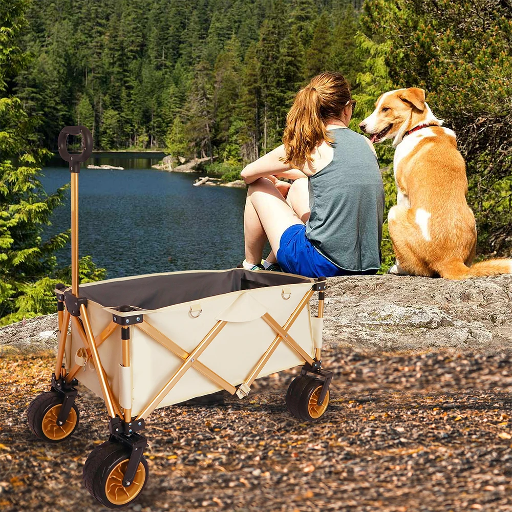 All Terrains Folding Garden Cart Wagon Aluminum Foldable Wagon For Beach Camping
All Terrains Folding Garden Cart Wagon Aluminum Foldable Wagon For Beach Camping