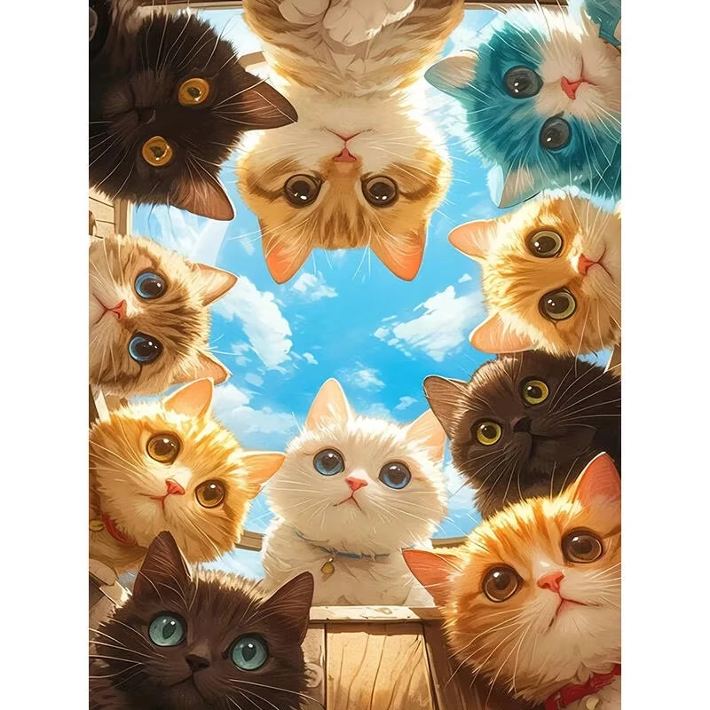 Cute Kittens Looking Down at You Jigsaw Puzzle, Whimsical Sky Decor Educational Toys reative Gifts for Teenagers and Adults
Cute Kittens Looking Down at You Jigsaw Puzzle, Whimsical Sky Decor Educational Toys reative Gifts for Teenagers and Adults