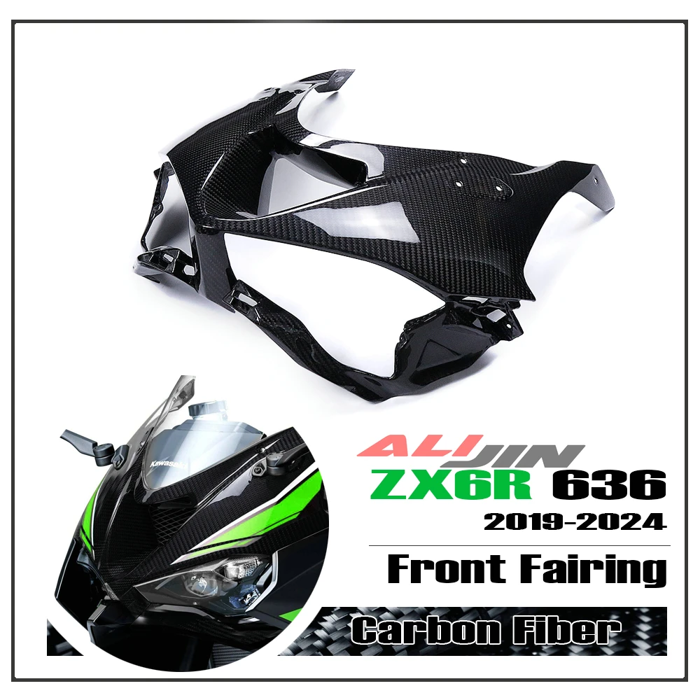 Carbon Fiber Motorcycle Front Nose Fairing Headlight Cover Protector Cowling Panel For KAWASAKI NINJA ZX6R ZX-6R ZX-636 2024
Carbon Fiber Motorcycle Front Nose Fairing Headlight Cover Protector Cowling Panel For KAWASAKI NINJA ZX6R ZX-6R ZX-636 2024