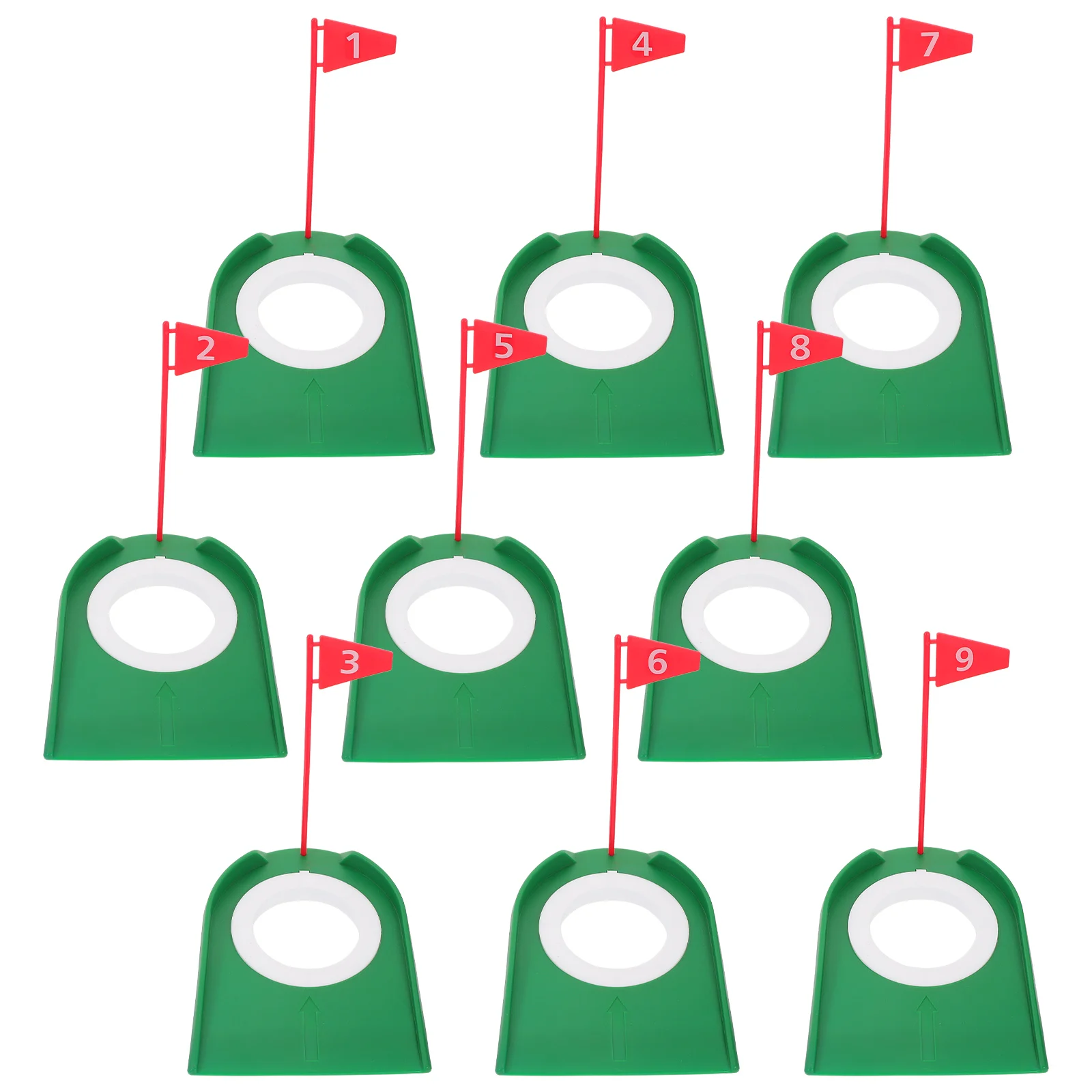 9 Pcs Golf Putting Cup Plastic Hole Training Aids for Indoor Outdoor Use Regulation Size Compact Design ABS Material
9 Pcs Golf Putting Cup Plastic Hole Training Aids for Indoor Outdoor Use Regulation Size Compact Design ABS Material