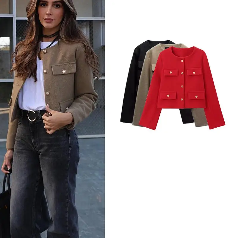 Осенне-зимний женский костюм Jaet с откидной крышкой, универсальный модный комбинезон с прямой трубкой из полиэфирного волокна Long Sve 
Осенне-зимний женский костюм Jaet с откидной крышкой, универсальный модный комбинезон с прямой трубкой из полиэфирного волокна Long Sve