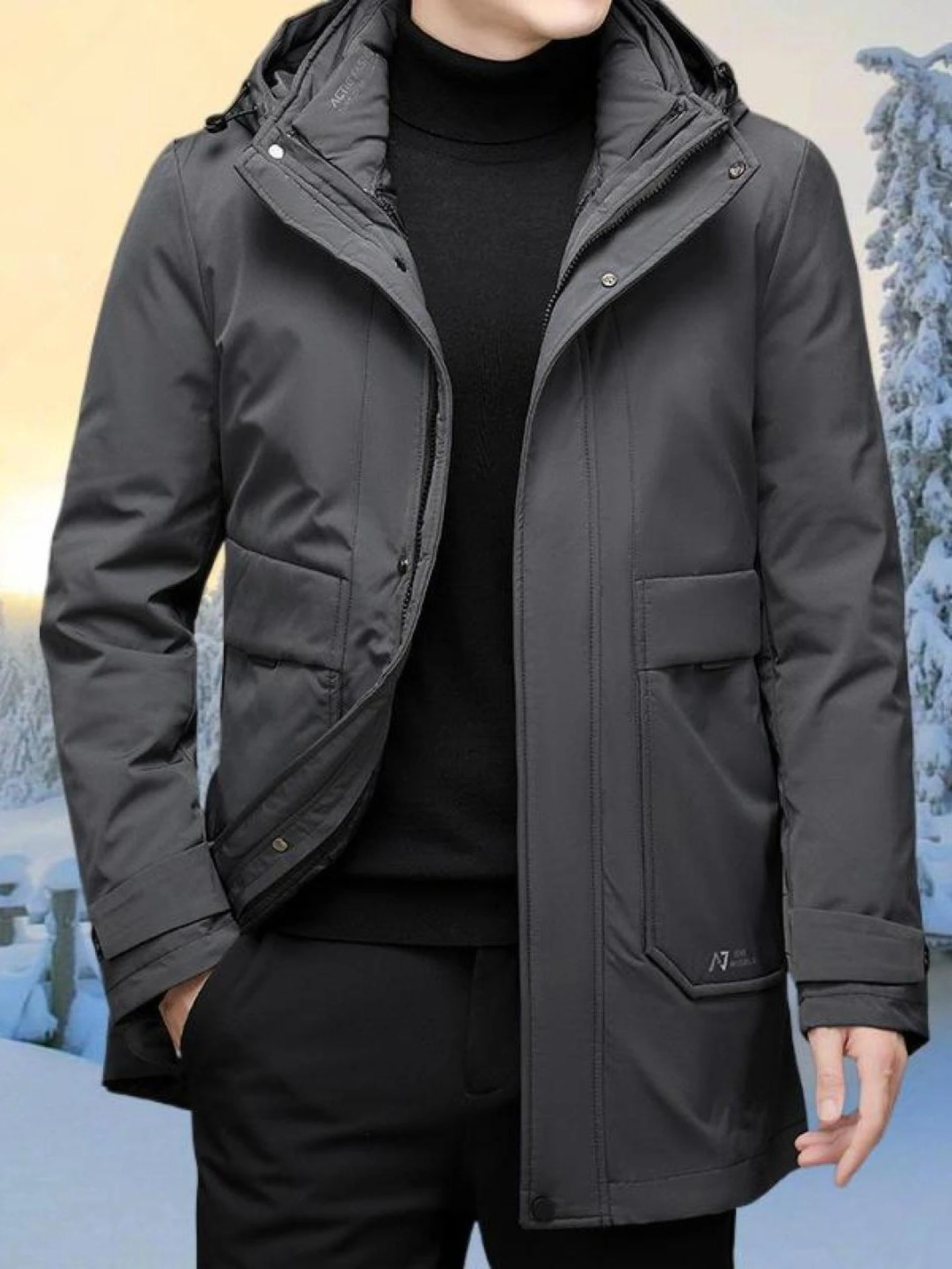 Men's Cotton Jaet with Hood Warm Casual Faion Urban Sle Thiened Winter Coat for Middle-Aged And ly Warmth Guaran...
Men's Cotton Jaet with Hood Warm Casual Faion Urban Sle Thiened Winter Coat for Middle-Aged And ly Warmth Guaran...