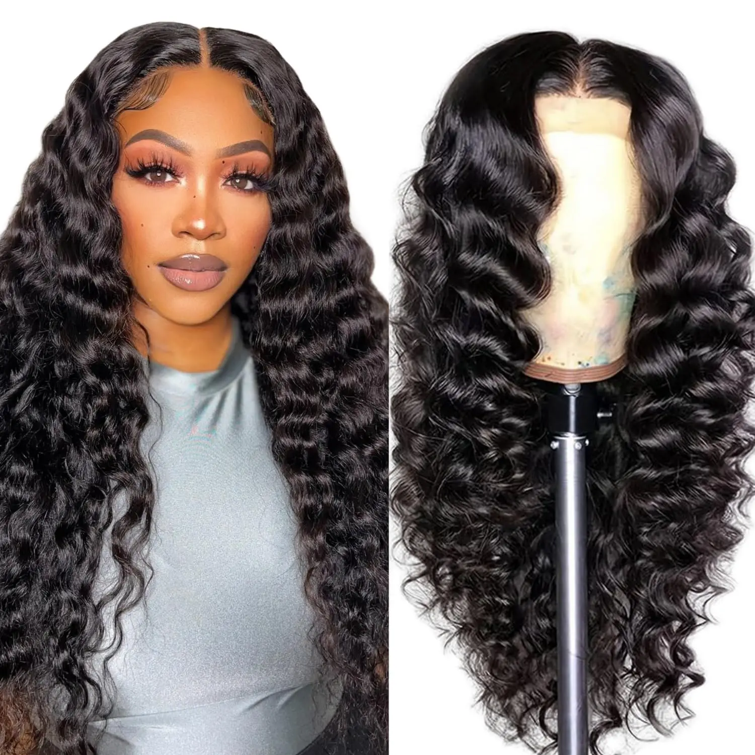 200 Density Deep Wave Human Hair Wig 7x6 5x5 HD Lace Frontal Human Hair Wigs Curly Deep Wave PrePlucked 30 36 Inch Wigs For Wome
200 Density Deep Wave Human Hair Wig 7x6 5x5 HD Lace Frontal Human Hair Wigs Curly Deep Wave PrePlucked 30 36 Inch Wigs For Wome