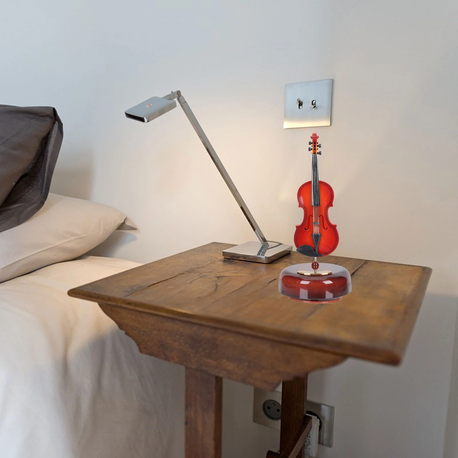 Desktop Musical Box Adorn Violin Shape Realistic Design Long Service Time Affordable Price Home Office Violin Shape Musical Box
Desktop Musical Box Adorn Violin Shape Realistic Design Long Service Time Affordable Price Home Office Violin Shape Musical Box