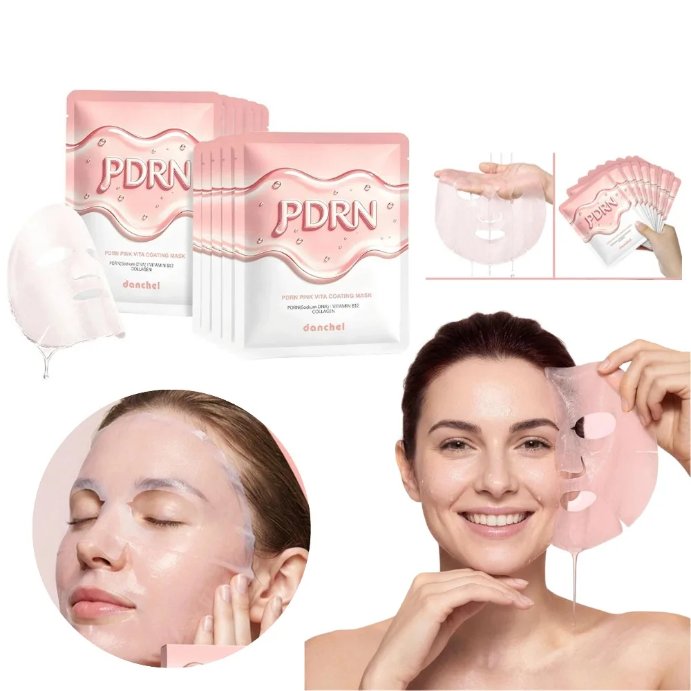 Collagen Sheet Mask PDRN Face Masks Pink Coating Tightening Lifting Face Mask Hydrating Moisturizing Glowing Skin Care 10Pcs/Box
Collagen Sheet Mask PDRN Face Masks Pink Coating Tightening Lifting Face Mask Hydrating Moisturizing Glowing Skin Care 10Pcs/Box