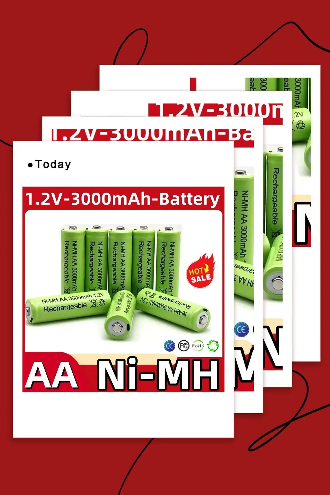 10PCS AA 1.2V 3000mAh Ni-MH Rechargeable Batteries Battery Garden Solar Lamp LED Flashlight Lantern Lamp Torch control battery 
10PCS AA 1.2V 3000mAh Ni-MH Rechargeable Batteries Battery Garden Solar Lamp LED Flashlight Lantern Lamp Torch control battery